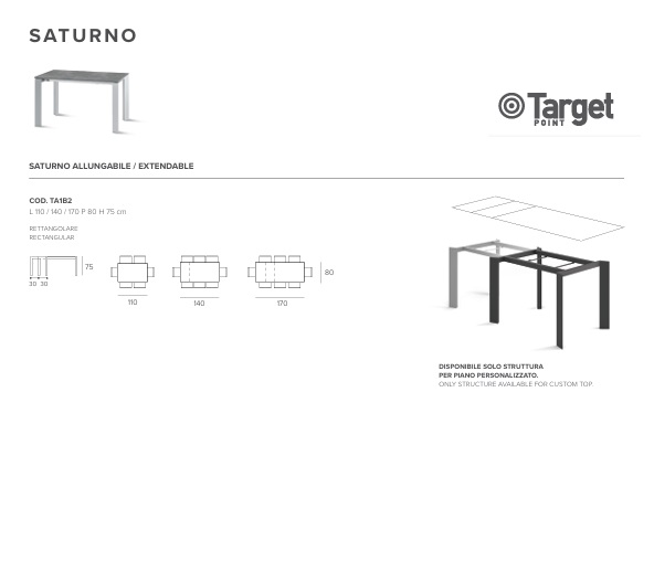 tavolo allungabile saturno
